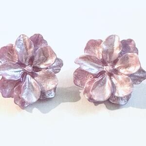 Acrylic Flower Petal Earrings